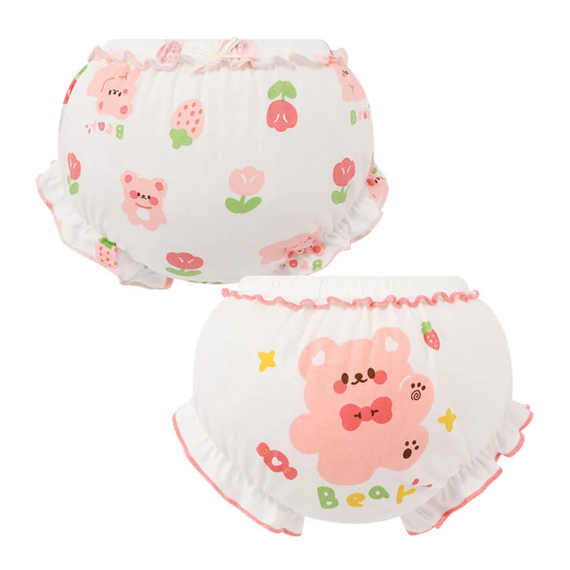 Baby 100% Cotton Panties Kids Girl Briefs Female Underwear 2 Piece/Lot