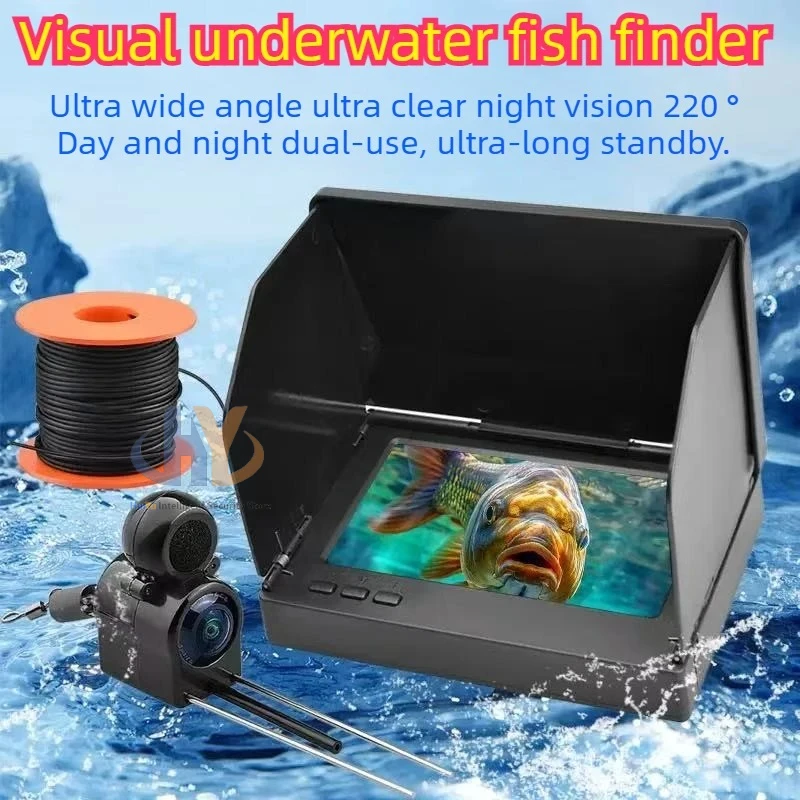 Caméra de pêche sous-marine étanche vision nocturne - Affichage ultra-clair pour observation des poissons en direct