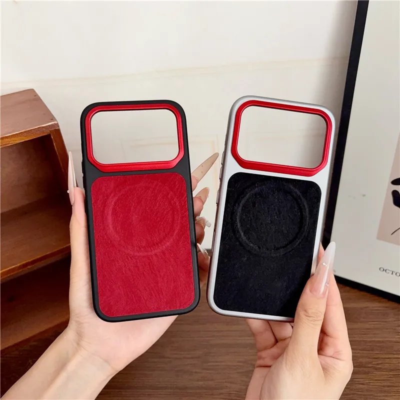 Luxury PU Leather Magnetic Case with Camera Protection