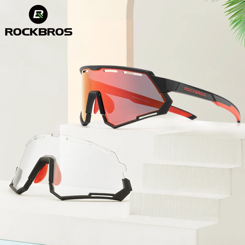 RockBros Photochromatic Polarized Lens Cycling Glasses Eyewear Sunglasses New 