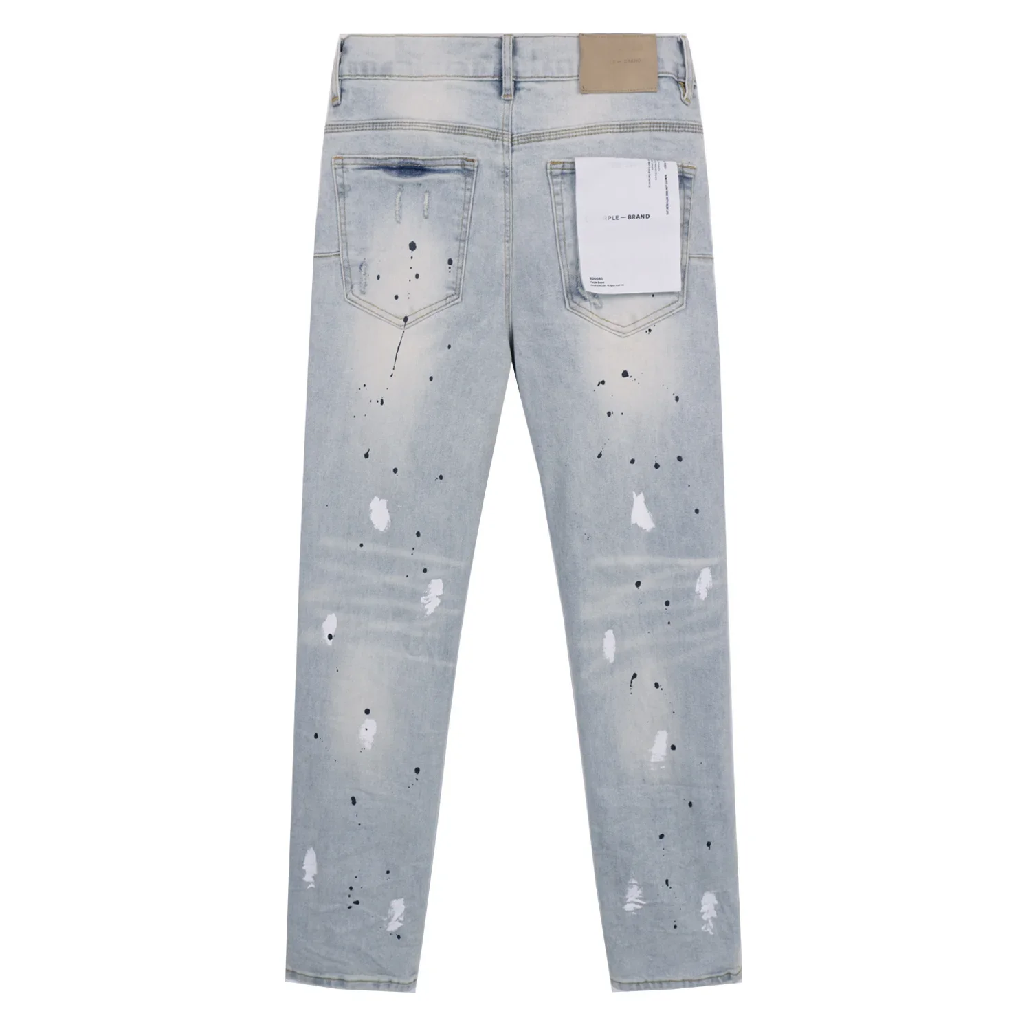 Autumn and winter Korean version of  men's clothing blue ripped micro-elastic jeans men's small feet and trousers 4
