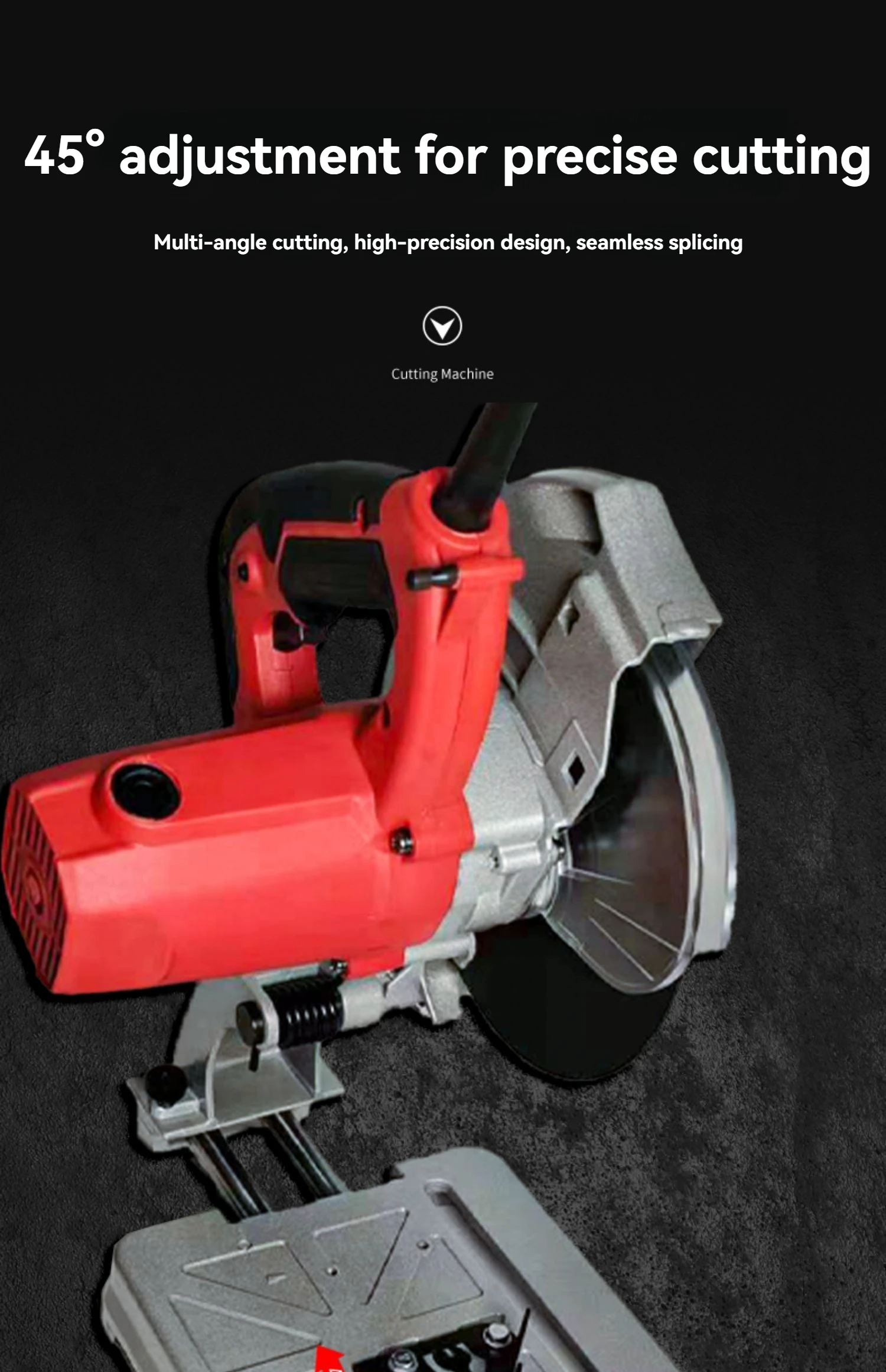 220V 다기능 전기 커터 데스크탑 고출력 커터 가이드웨이 절단기 목재 금속 강철 알루미늄용