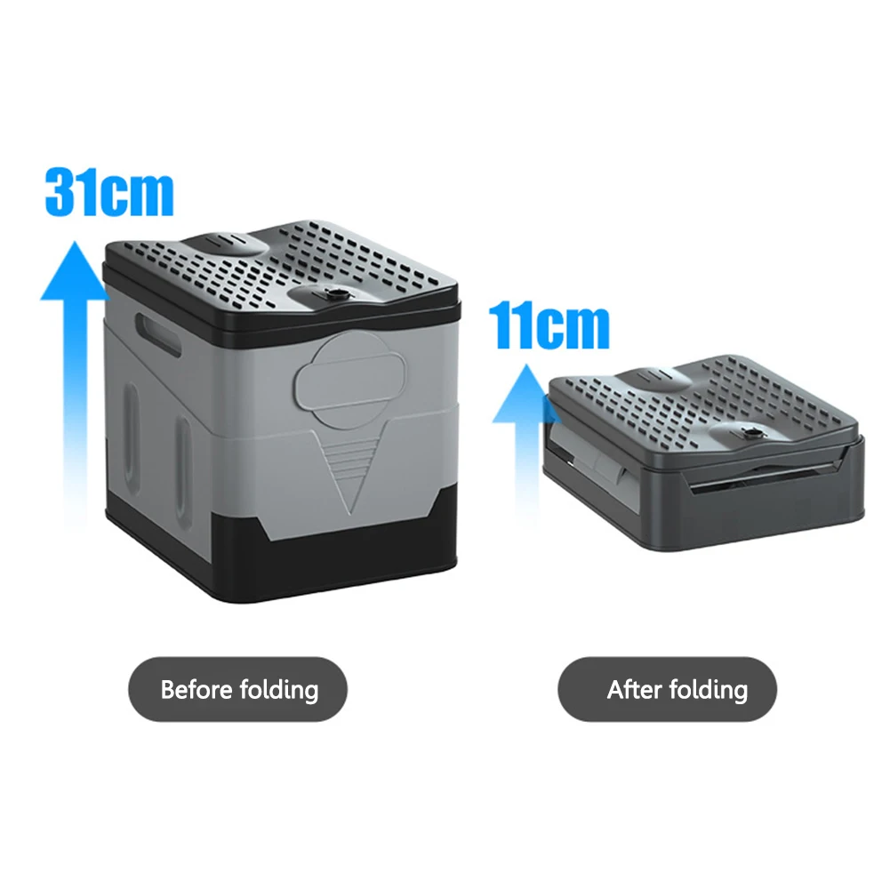 Travel Portable Car Emergency Toilet with Cover Outdoor Camping Folding Toilet Strong Bearing Reusable Trash Can Car Seat Toilet 6