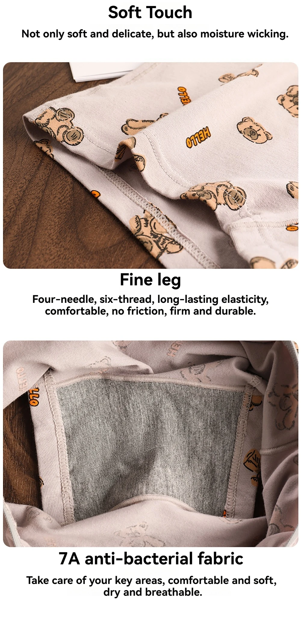 Women's Cotton Panties - Mid-Rise Boyshorts 3PCS Pack | Breathable Antibacterial Underwear