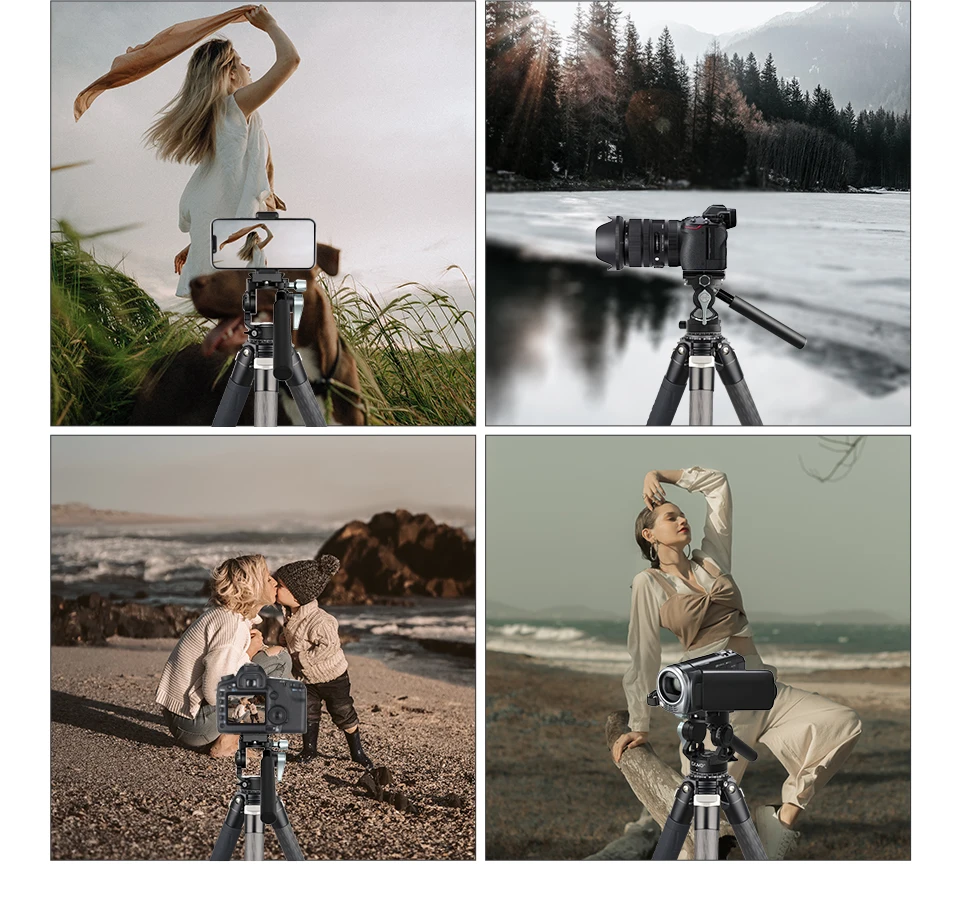 Leichte Mini Video Stativ Kopf Tilt Pan Mount Arca Swiss Schnellwechselplatte Panorama Flüssigkeit Video Kopf DSLR Kamera Stativ – Detail 10