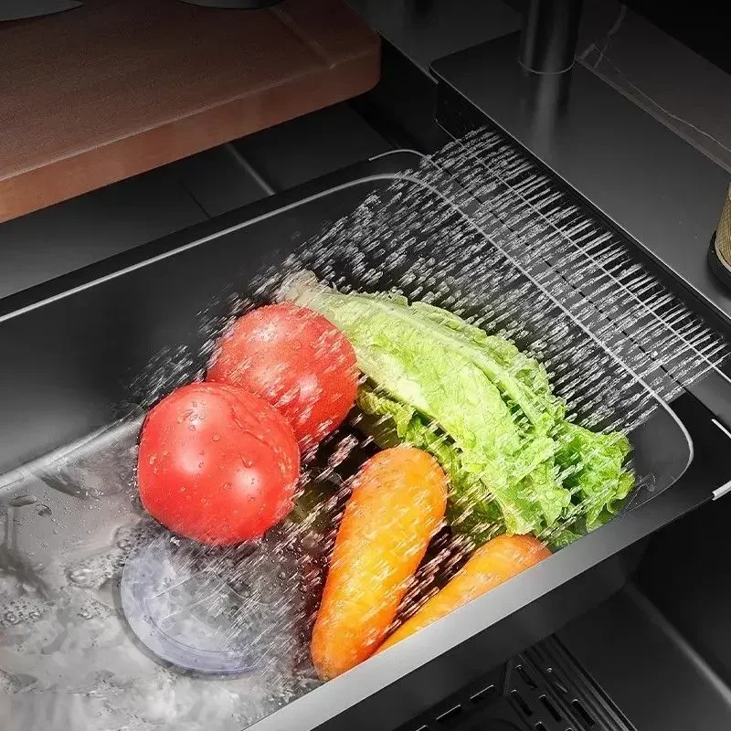Steel Kitchen Sink Household Large Single Slot Table Basin Vegetable Basin Stainless Steel Sink Nano Coating Thickened Stainless 3