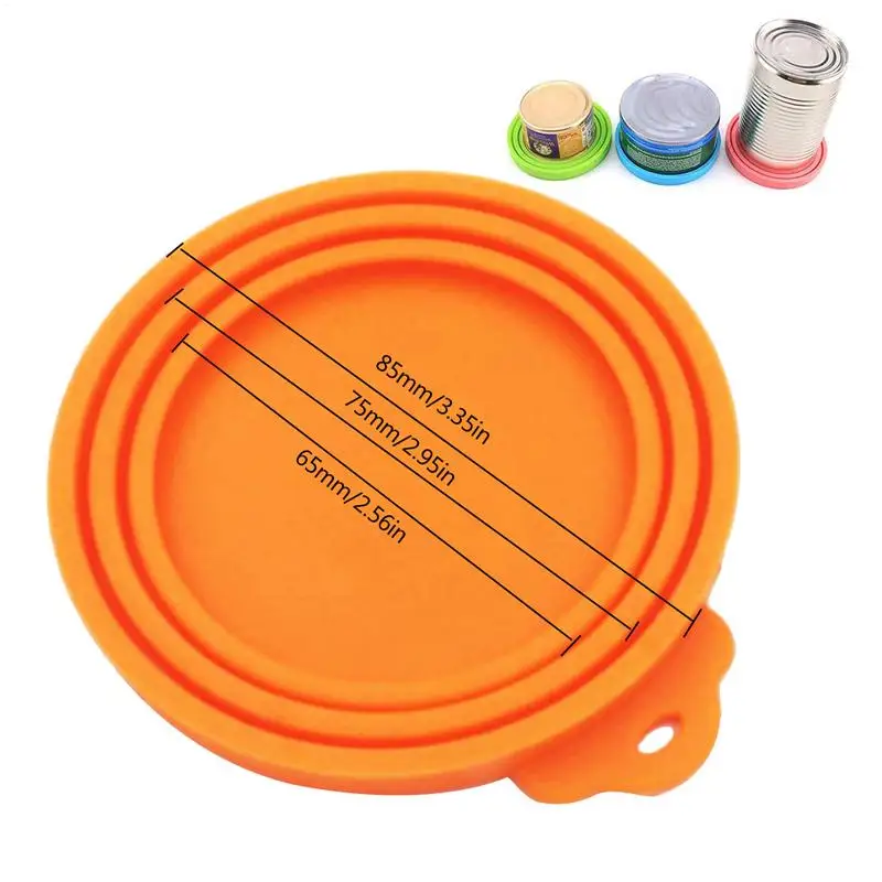 Silicone Canned Lid Reusable Pet Food Can Cover Silicone Dogs Cats Storage Tin Cover Lid Seal Cover Health Pet Daily Supplies 6