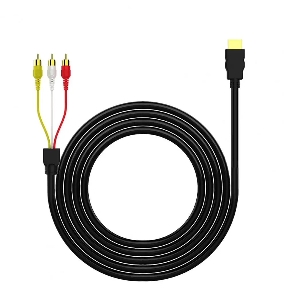 

Удобный конвертер HDMI-совместимый портативный адаптер 1,5 м HDMI-совместимый штекер с S-видео на 3 RCA AV аудио кабель