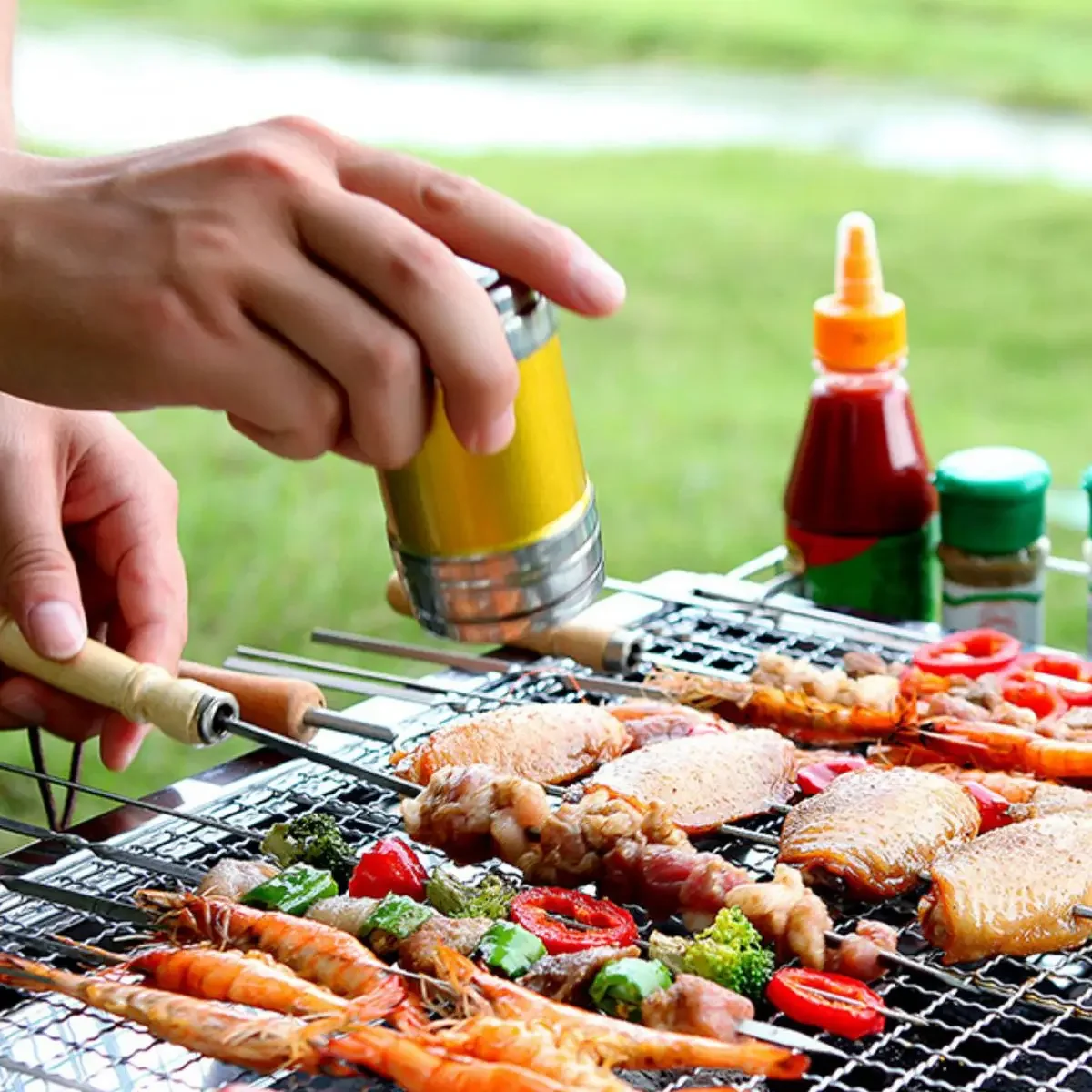 47 Sizes Square BBQ Grill 304 Stainless Steel Mesh BBQ Grills Grate Grid Wire Rack Carbon Cooking Baking Net Korean Barbecue