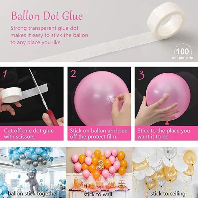 Balloons Glue Dots Double Side  Glue Dots Ballons Accessories - 1/10  Double-sided - Aliexpress