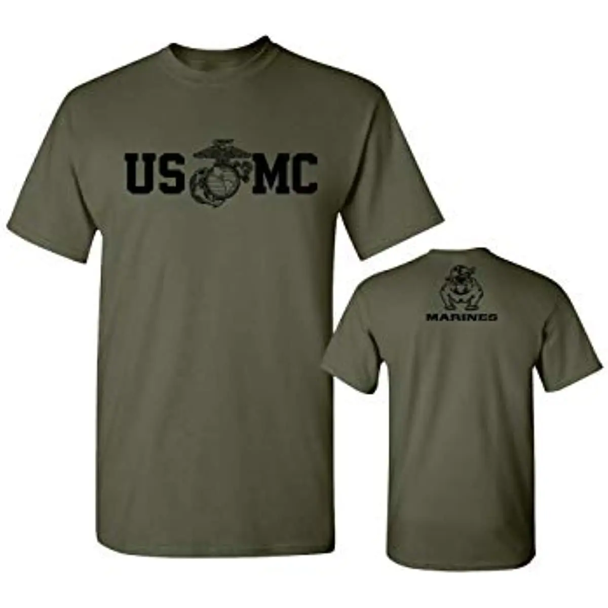 US Marine Corps Bull Dog USMC Military T-Shirt 100% Cotton O-Neck ...