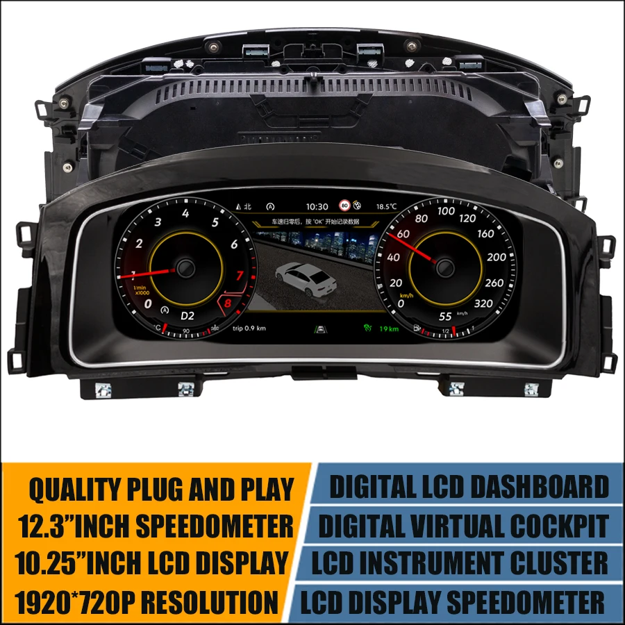 

12.3'Virtual Cockpit Digital Speedometer Instrument Cluster For VW GOLF 6 7 7.5 MK7 PASSAT B8 B7 B6 CC Tiguan Scirocco Dashboard