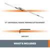 WORX WA0220 40V Nitro Driveshare 17" Universal Hedge Trimmer Attachment 6