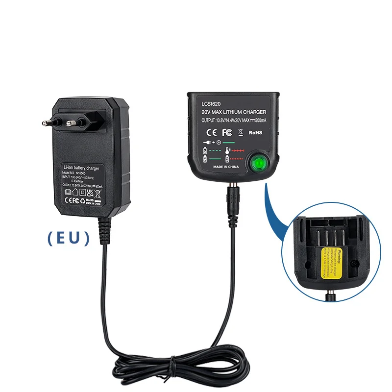 Hot Li-ion Battery Charger For Black&Decker 10.8V 14.4V 18V 20V Serise LBXR20 LB20 Electric Drill Screwdriver Tool Accessory