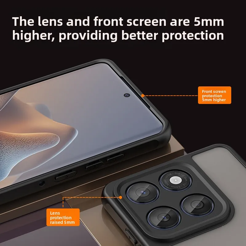 Elegant Business Matte Hard Shell Shockproof Bumper Case with Soft Edges