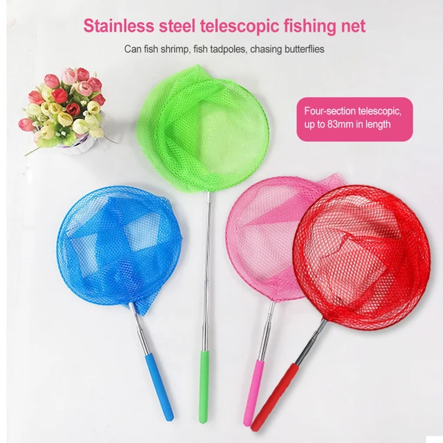 Telescopic Fishing Insect Butterfly Dragonflys Net Stainless Steel