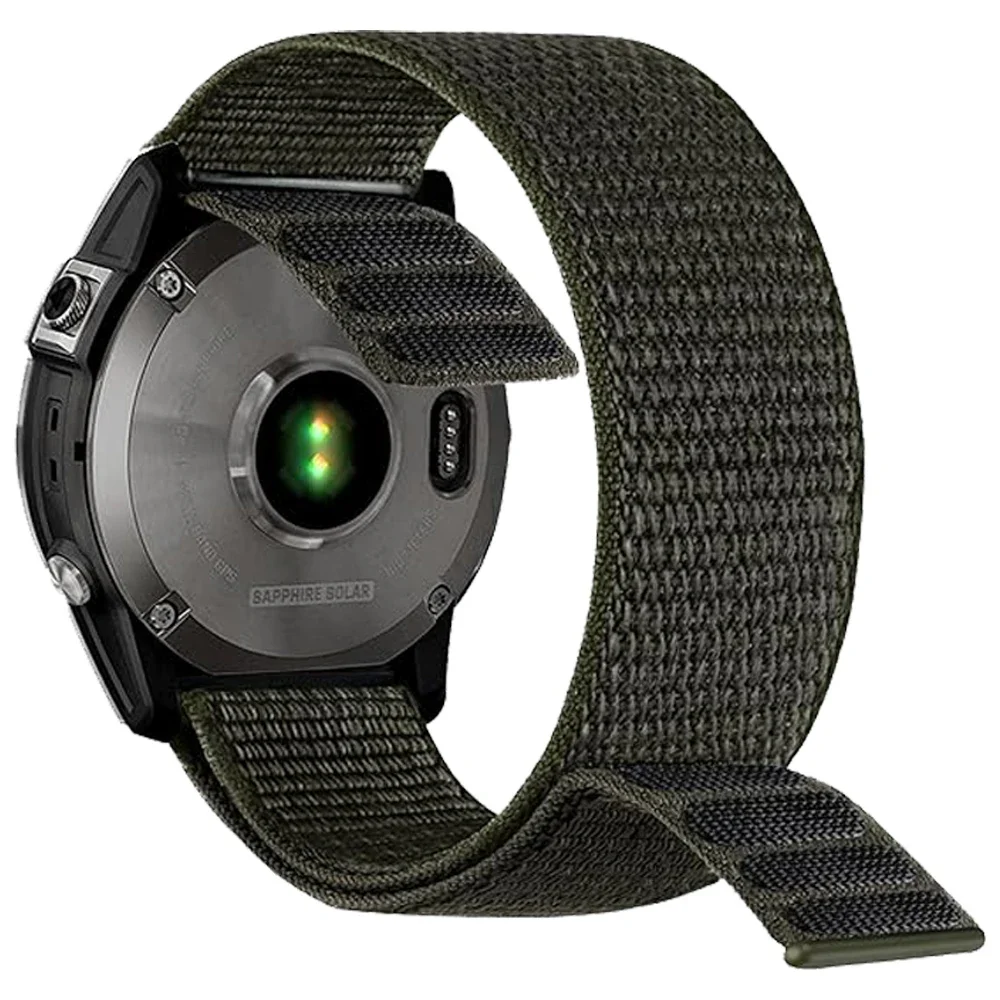 Woven Nylon Quick Fit Hook & Loop Sport Watch Band Strap