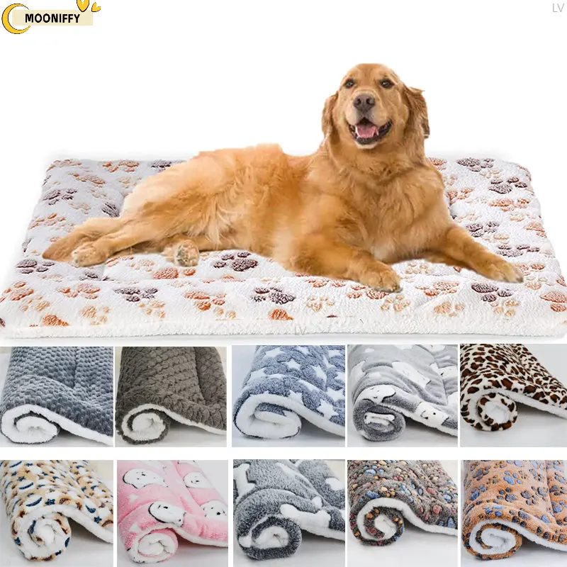 Big dog bed Soft Blanket Flannel Sleeping Pad Dog big Bed Thickened Pet