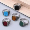 R3248 Men's High Quality 316LStainless Steel Onyx Rings Classic Fashion Trend Jewelry Eco-Friendly Material 1