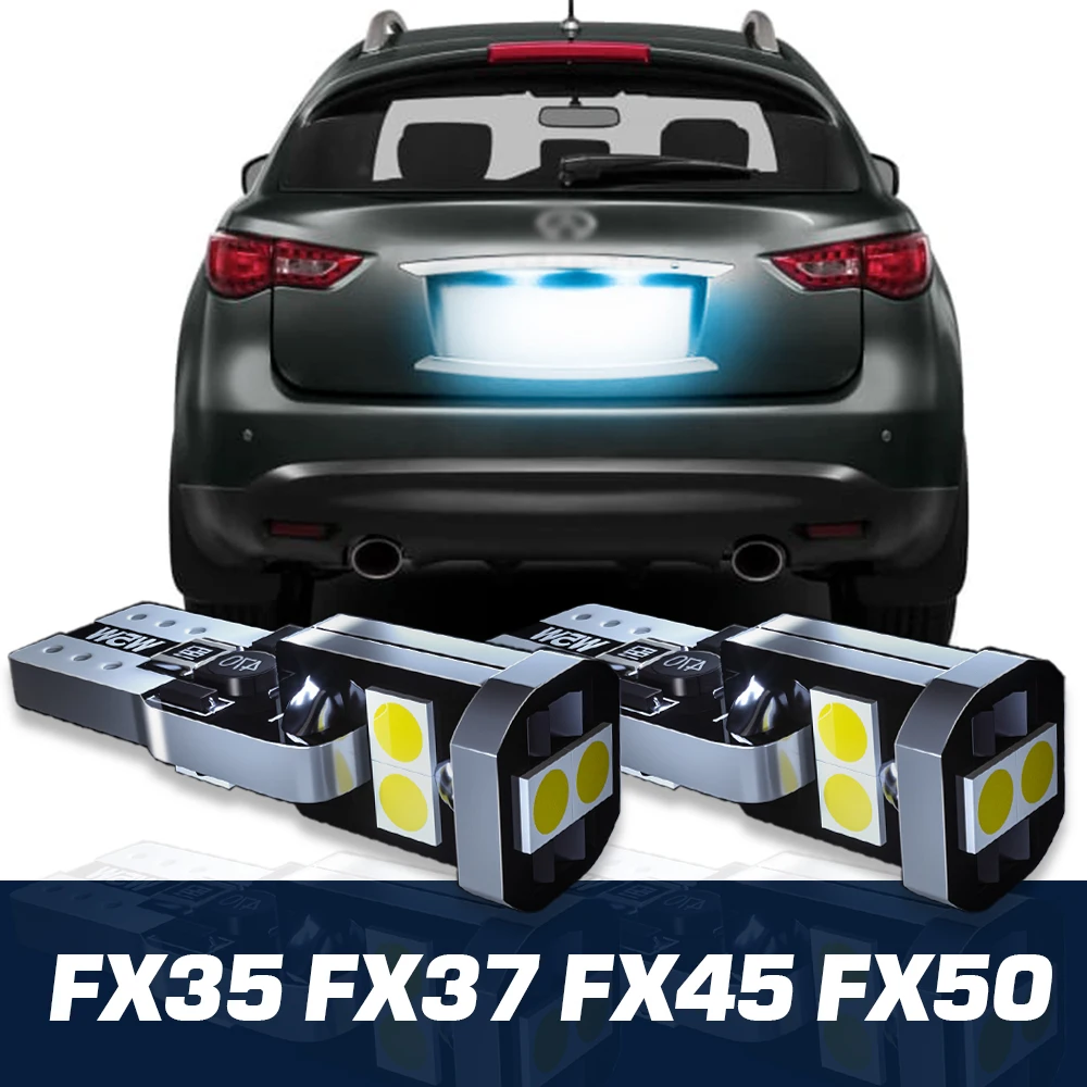 

2pcs LED License Plate Light Canbus Accessories For Infiniti FX35 FX37 FX45 FX50 2003-2014 2006 2007 2008 2009 2010 2011 2012