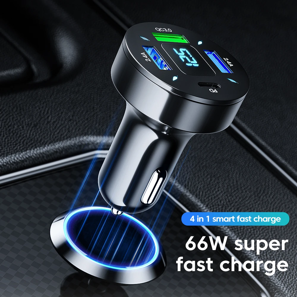 Olaf 66W USB Type C Charger in Car For Phone Fast Charging PD USB C Car Phone Charger Adapter For iPhone Huawei Samsung Xiaomi