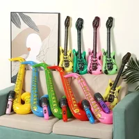 6/24Pcs Inflatable Instruments Toy Music Balloons Set Simulation Instrument Guitars Saxophones Microphones Party Toy Kids Toy 2