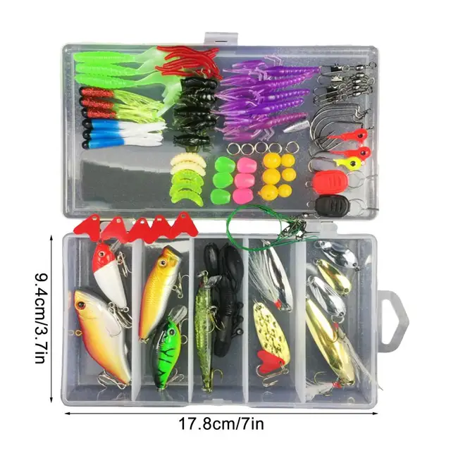 Fishing Lures Baits Tackle 88 Pcs Fishing Baits Kit Artificial