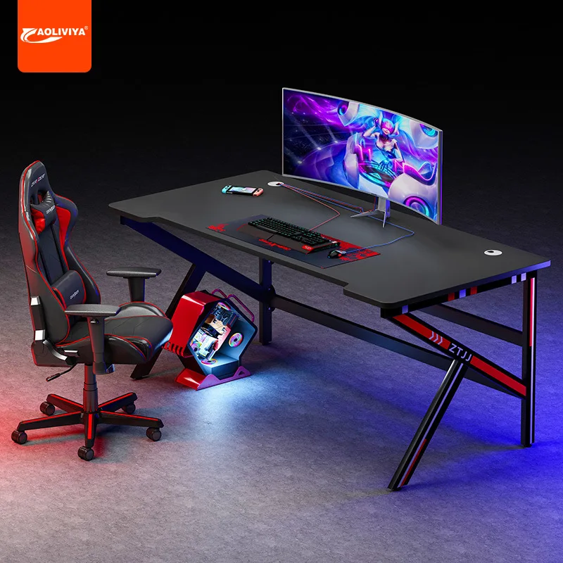

Aoliviya Game Tables Desk Home Simple Office Gaming Electronic Sports Game Tables Chair Combination Set Study Study Desktop Comp