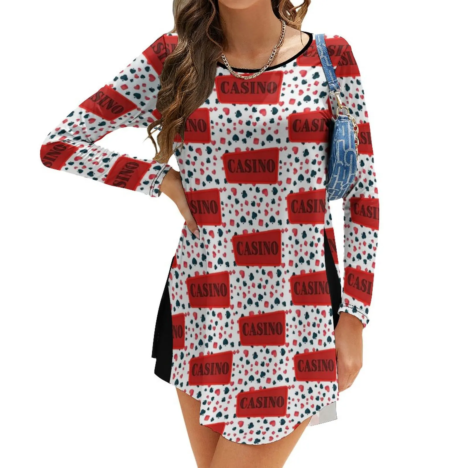 

Casino Long-Sleeve Dress Dress vintage summer women's dress 2024 Bride dresses Women's clothing