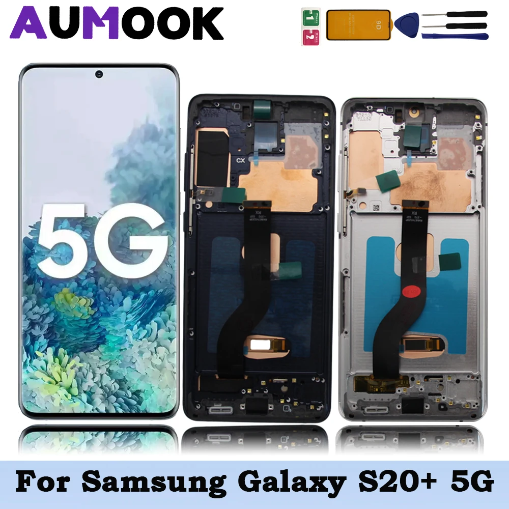 

OLED For Samsung Galaxy S20+ S20 Plus 5G G986 G986F LCD Display Touch Screen Assembly Replacement for Samsung S20Plus G985 G985F