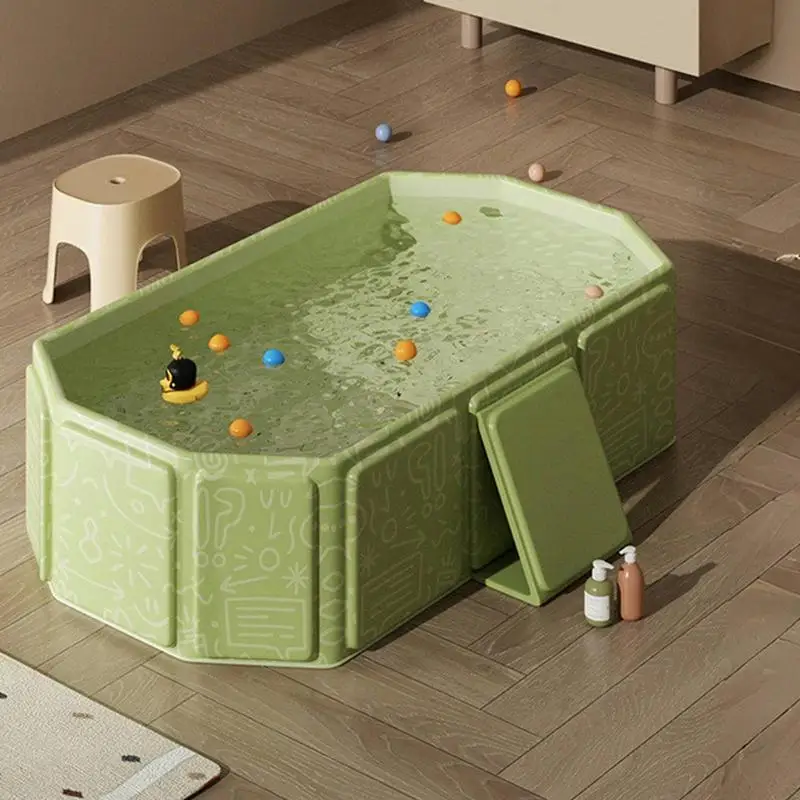 Large Foldable Baby Bathtub with Toys for Kids