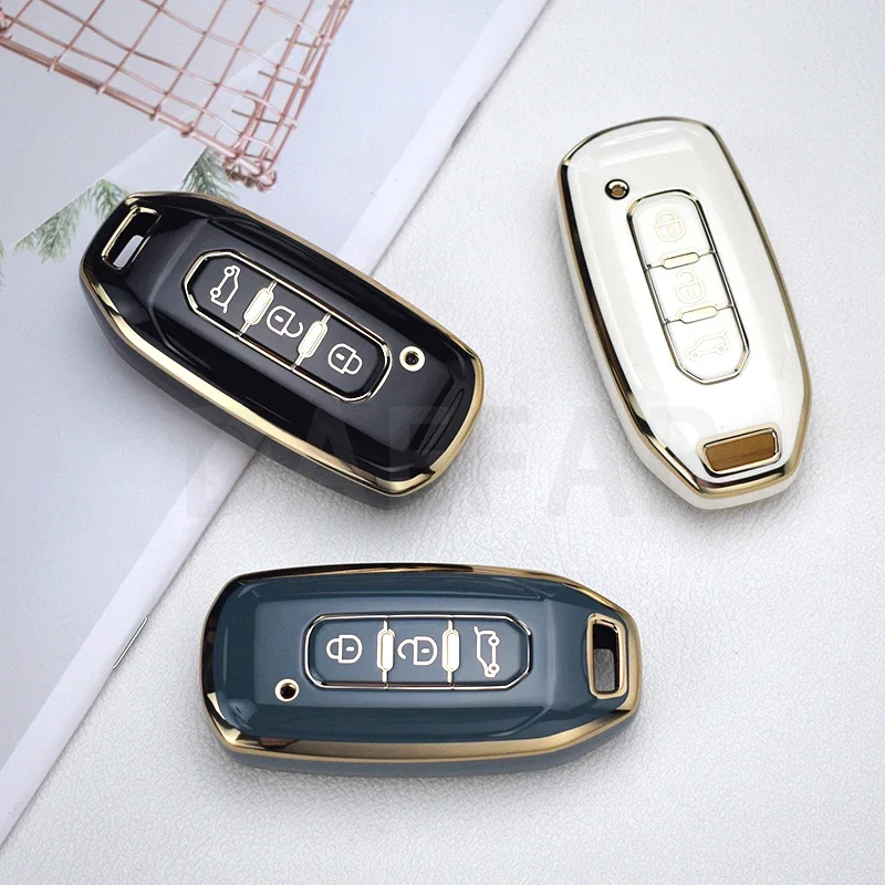 BIVVI TPU-Leder-Auto-Smart-Remote-Key-Cover-Hülle, für Ford Territory EV,  Tasche Shell Holder Protector, I-Blue Key Shell Zubehör Dekoration :  : Elektronik & Foto