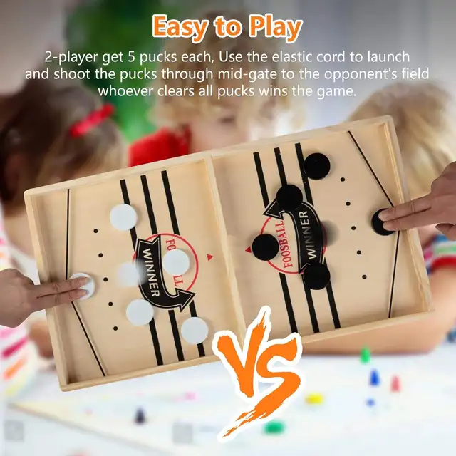 Wooden Billiard Board Game Foosball Winner Games Table Hockey Game Catapult Chess Parent-child Interactive Fun Competitive Toy 5