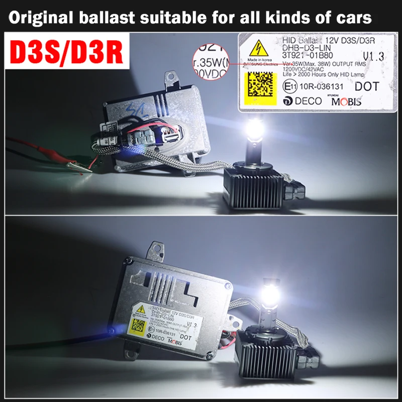 Bullvision D3S LED Headlights HID D1S D2S D4S D5S D8S D1R D2R D3R Turbo LED  35000LM Two-sided CSP Chip 6500K 4300K 90W Plug&Play