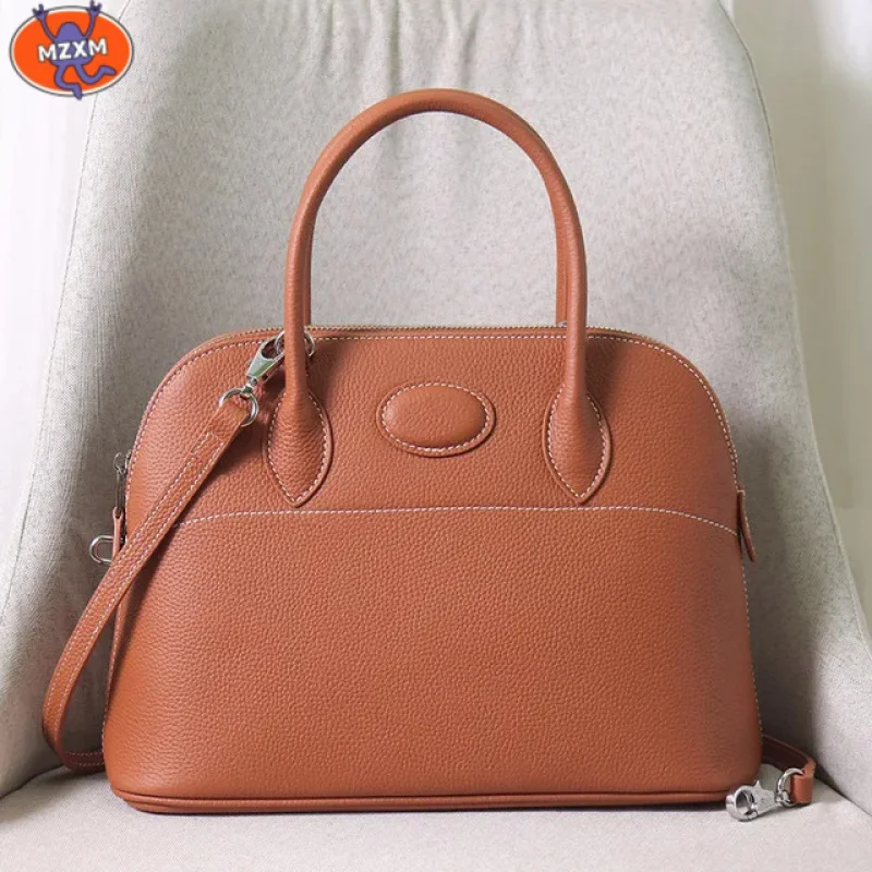 

Cowhide Shell Bags Women Genuine Leather Crossbody Handbags Simple Solid Color Designer Shoulder Bag Commuting Luxury Bolsos