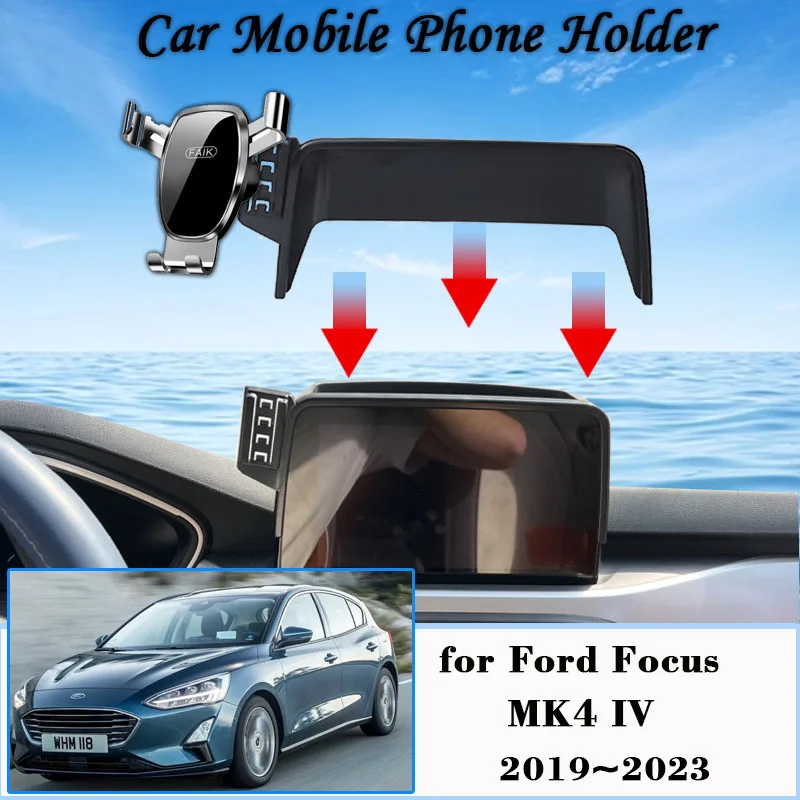 Car Mobile Phone Holder for Ford Focus MK4 IV 2019~2023 GPS Air Vent Cellphone Bracket Auto Smartphone Stand Gravity Accessories auto mobile cell stand for volkswagen vw passat b7 b6 r36 2006 2015 car mount air vent phone bracket gravity holder accessories