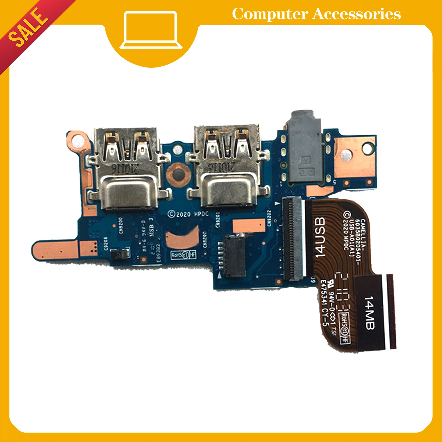 

Оригинальная USB-аудиокарта с кабелем для HP 830 835 840 845 G7 G8 6050A3207001