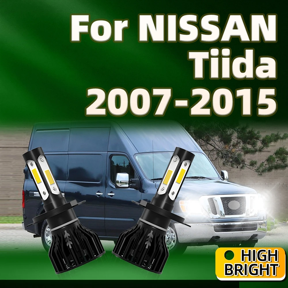 

2Pcs 160W H4 Led Lamp High Bright Car Headlight 4Side Chip For NISSAN Tiida 2007 2008 2009 2010 2011 2012 2013 2014 2015
