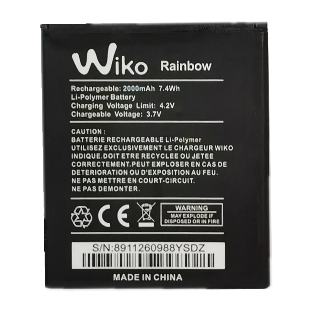 Commercio All'Ingrosso 2022 100% Batteria Ricaricabile Originale 2000Mah Per Telefono Cellulare Per Batterie Di Ricambio Wiko Rainbow Bateria