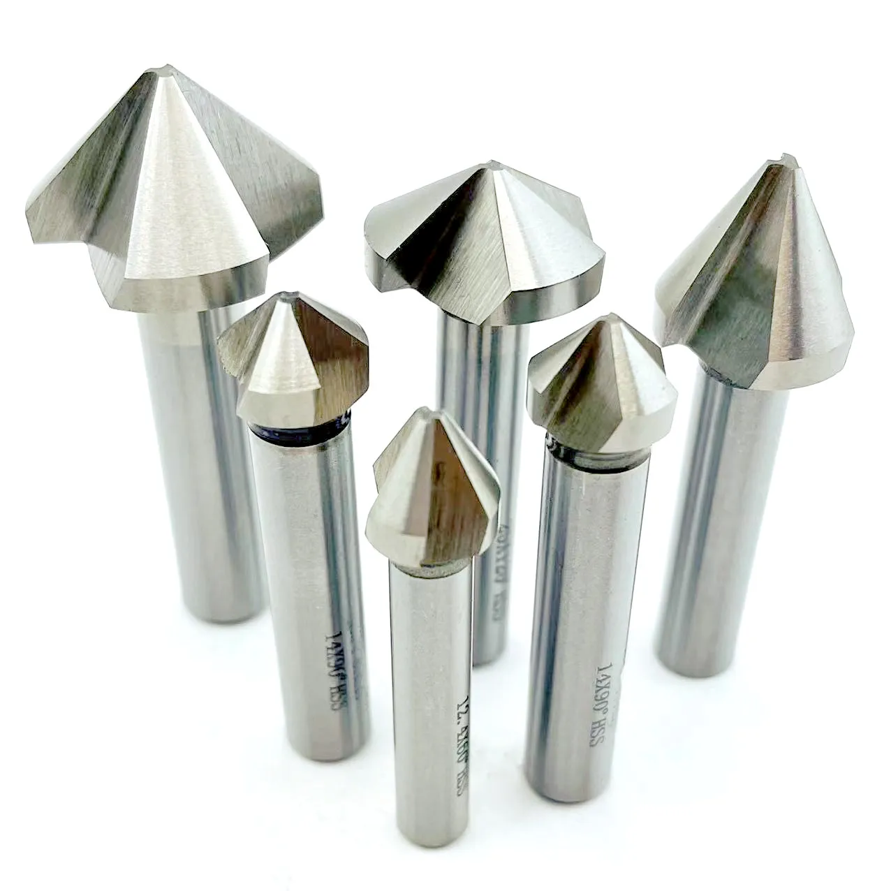 1PCS 6.3mm 60mm 60/90/120 Degree 1 Flute/3 Flute HSS Chamfer Chamfering