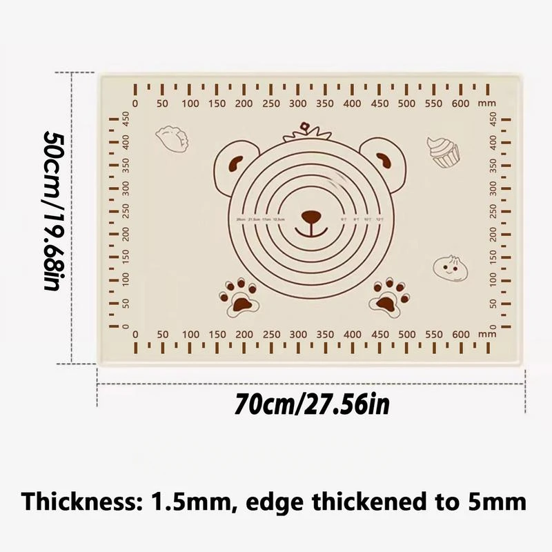 Large Silicone Non-Stick Kneading Mat 5