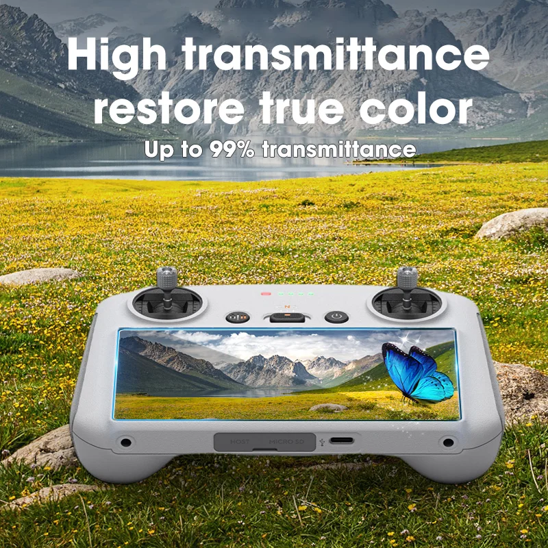 Description Picture 6 of item9/1Pcs HD Clear Tempered Glass For DJI Air 3 Accessories RC/RC 2 Screen Protector Drone Lens Protective Film Full Protection