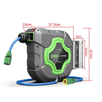 10/15/20M Automatic Retractable Hose Reel Water Drum 4S Shop Car Wash Garden Irrigation System Wall Mount Water Drum Foam Drum 1