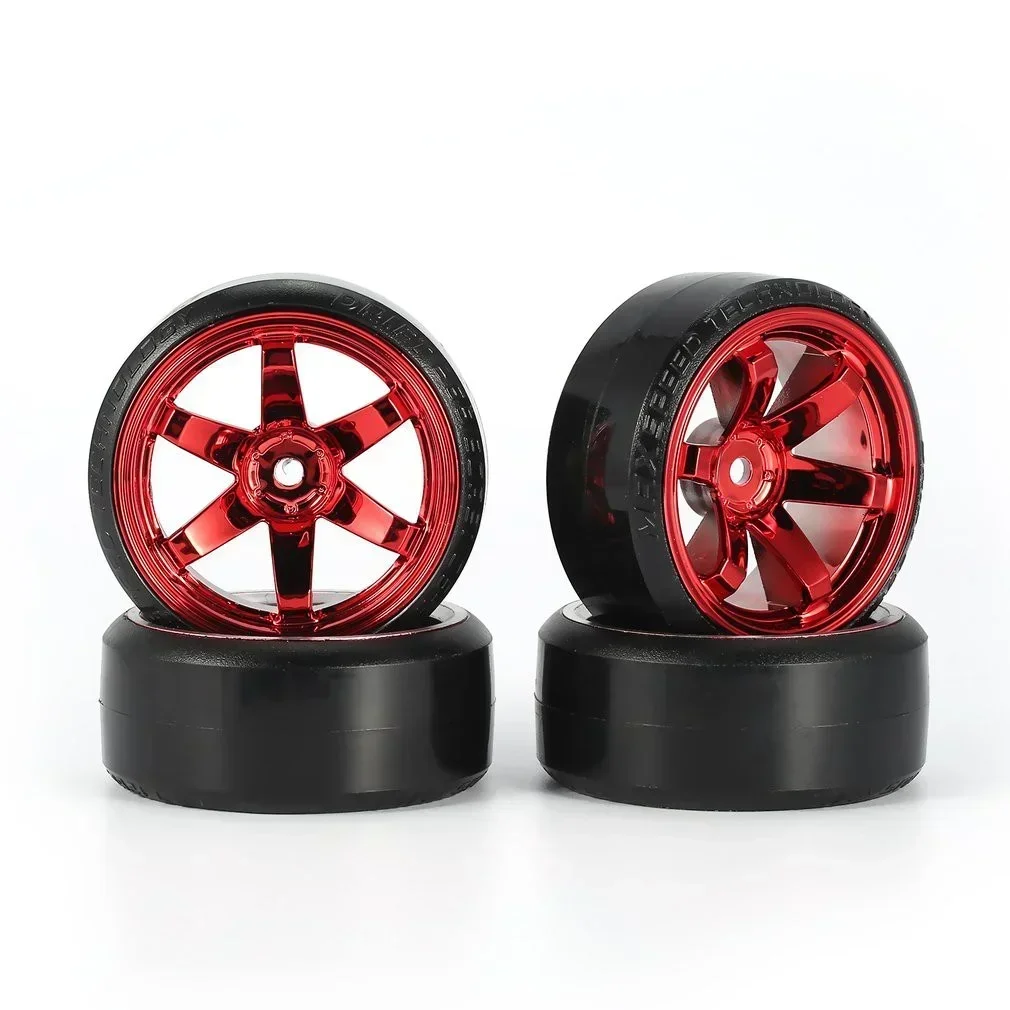 4PCS 60mm 1/10 RC Auto Reifen Hartplastik Hub Felge Rad Set für RC Drift Kyosho MST Yokomo 3Racing HSP Tamiya DS5 Wltoys USUKANI – Detail 25