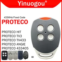 Clone PROTECO HIT TX3 TX433 ANGIE 433405 Garage Door Remote Control Duplicator 433.92MHz Fixed Code Gate Remote Control Opener 1