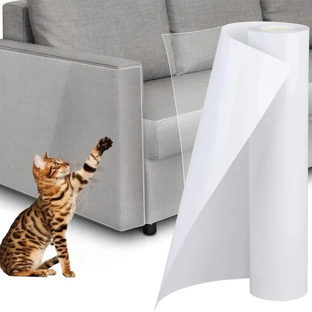 1PC 2m/3meters/5m Cats Protection Pads Furniture Protectors Cover Transparent PVC Self-adhesive Cat Supplies Pet Products