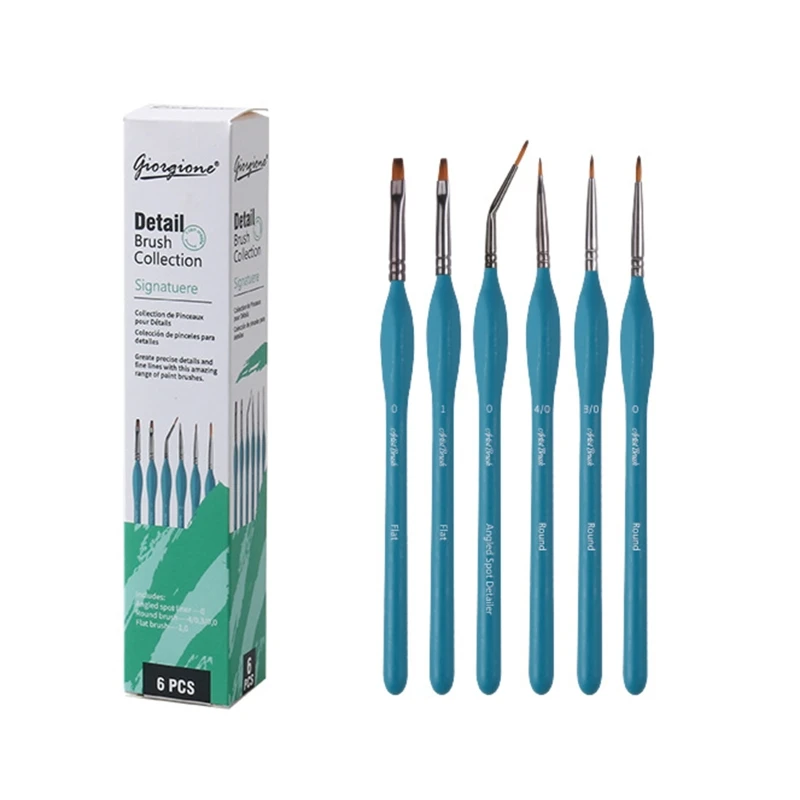 

Miniature Detail Paint Brush for w/ Ergonomic Handle for Painting Kids Adult