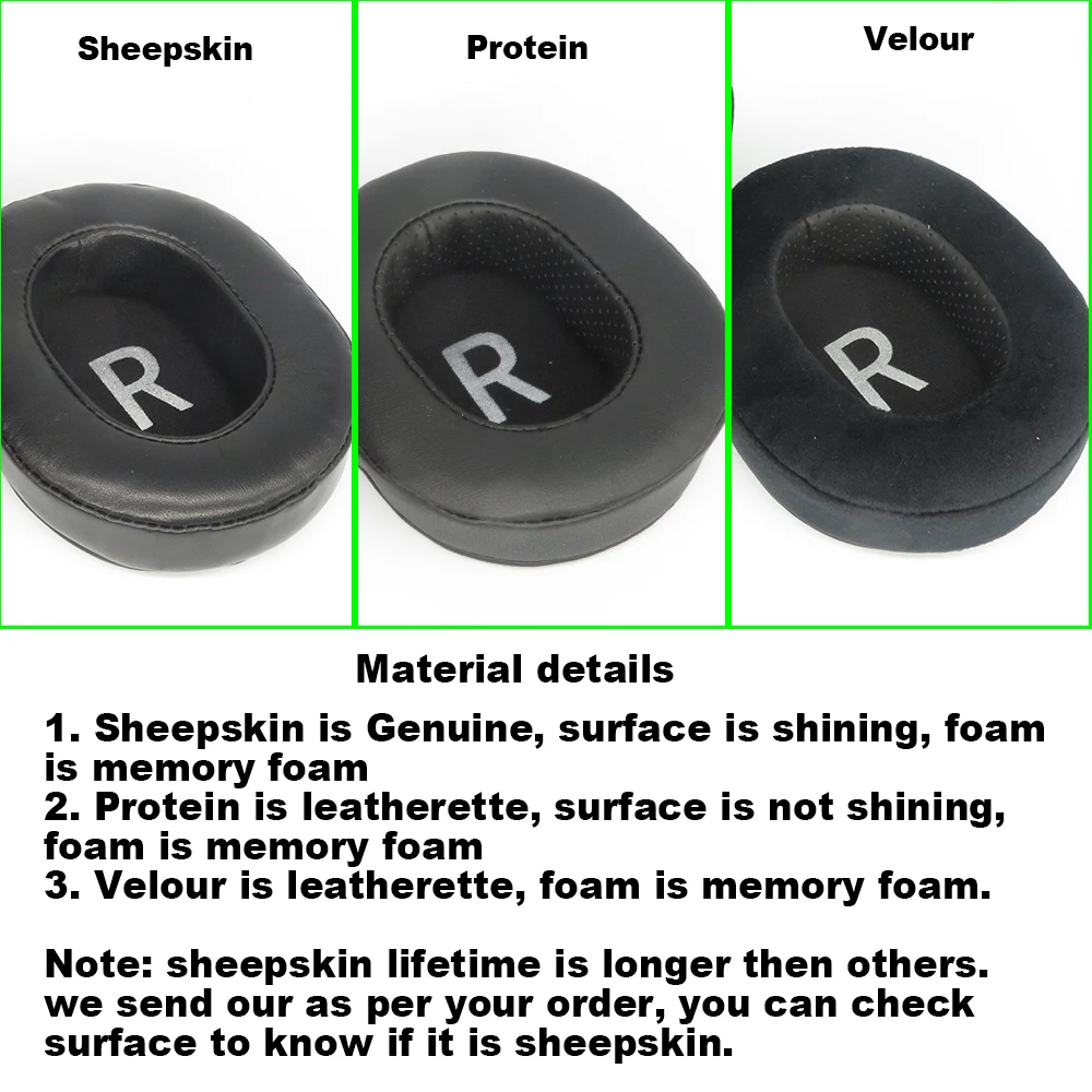 Earpads para Áudio-technica Ath-dsr7bt Ath Dsr7bt Fones de Ouvido Almofadas de Pele de Carneiro de Veludo de Proteína Almofadas de Espuma Preto Conforto - Image 6