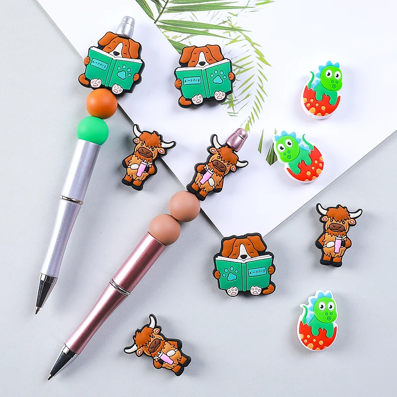 50pcs New Silicone Focal Beads Bulk BPA Free Baby Teether Chew Bead DIY Nipple Chain Jewelry Newborn Toys Pen Making Accessories