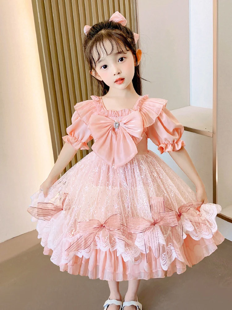 Lolita Dress Girls' Summer Short-Sleeved Children's Daily Birthday